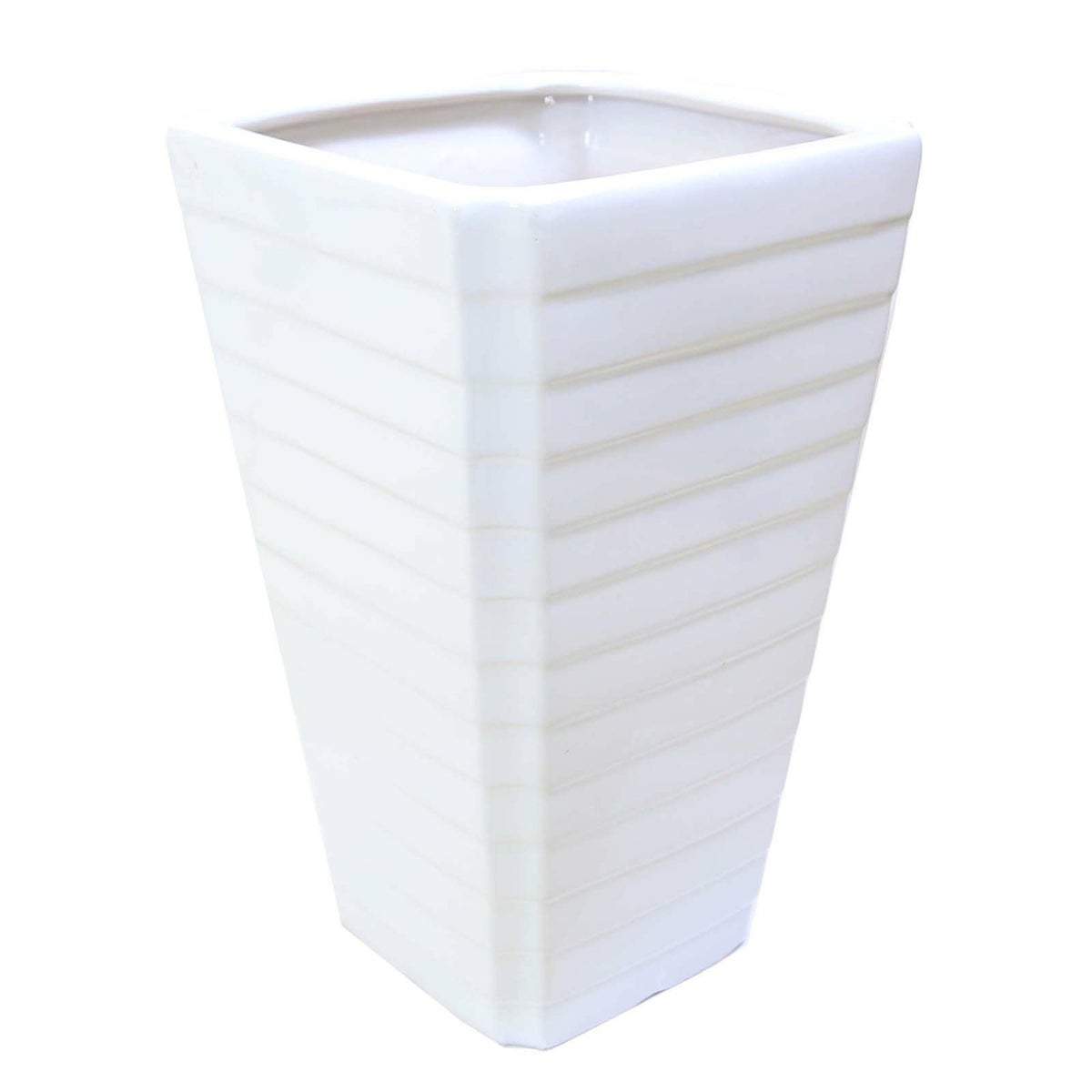 ホワイトスクエア陶器鉢（Gタイプ） 大