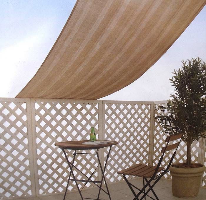 洋風サンシェード・ブラウンストライプ 100×200