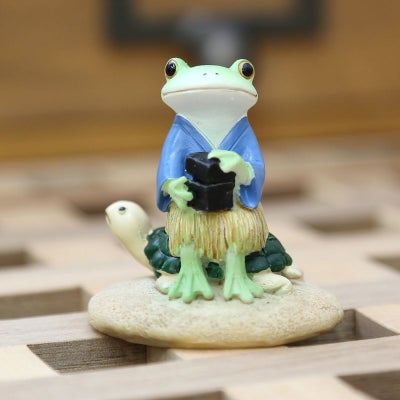 ブルーミングスケープ】 「しまタロウ カエル」 かえるの置物 コポー 