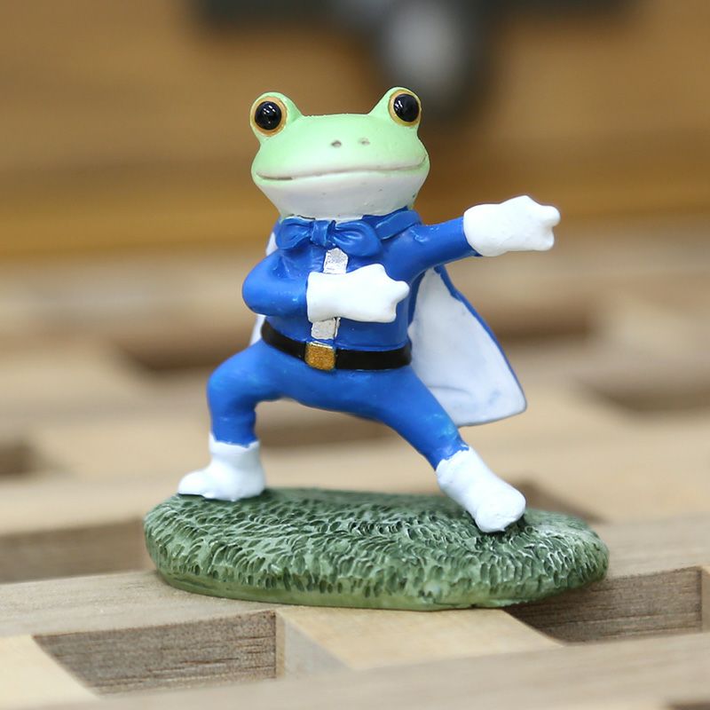 ブルーミングスケープ】「桃タロウ カエル」 かえるの置物 コポー