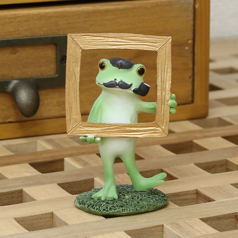 かえるのコポー　フィギュアと中国のミニ衝立て コポー五右衛門風呂でぽかぽか カエル 置物 （ Copeau 置き物