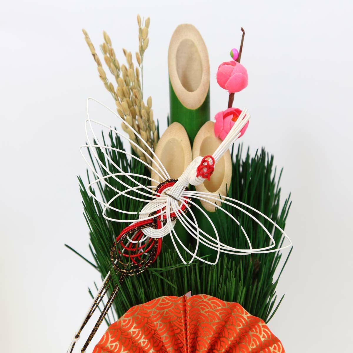 おめでたいミニ門松 2個セット「鶴＆獅子」